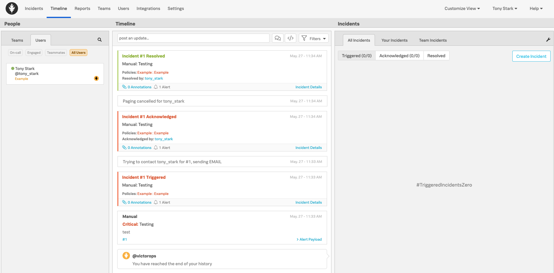 Splunk incident