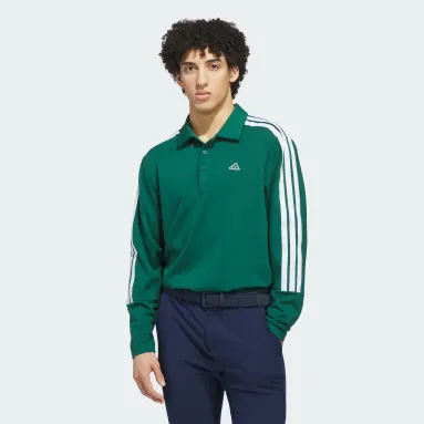 3 STRIPES LONG SLEEVE POLO SHIRT