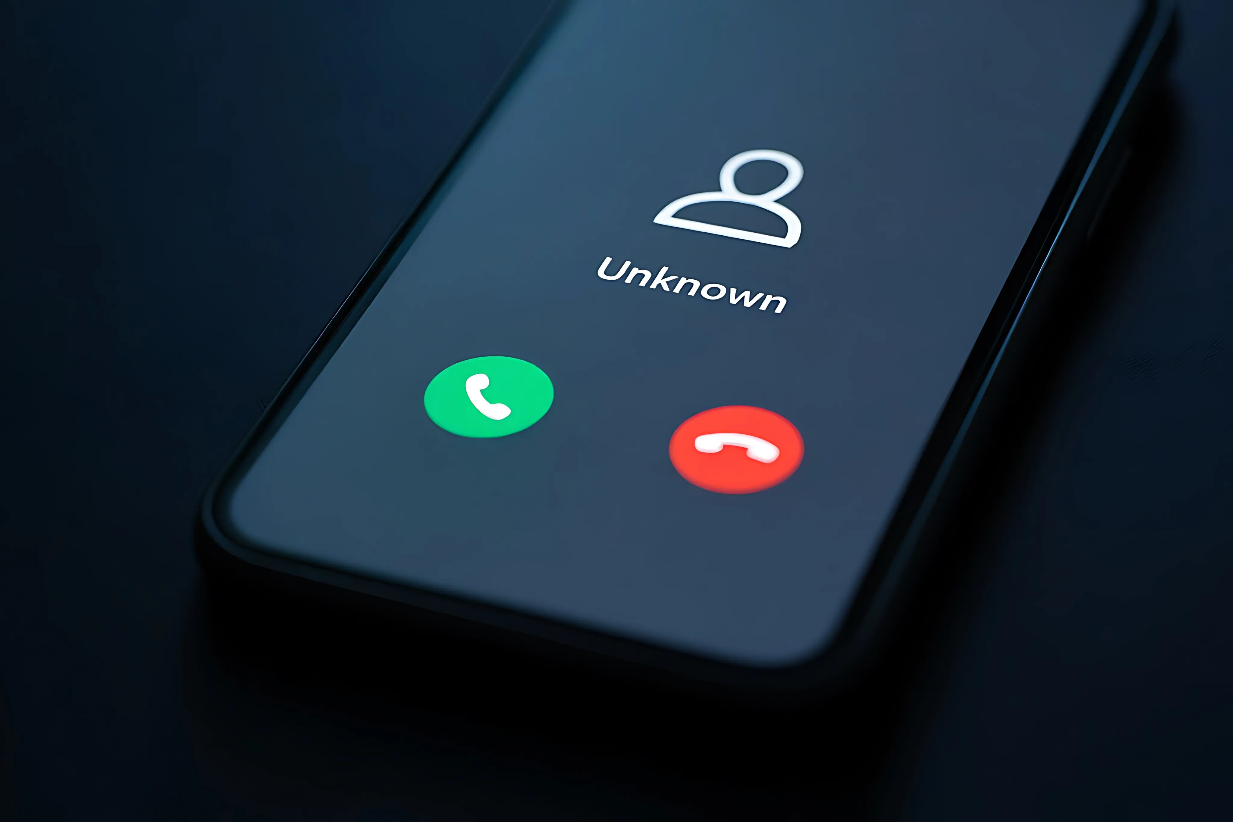 Person checking phone for unknown caller