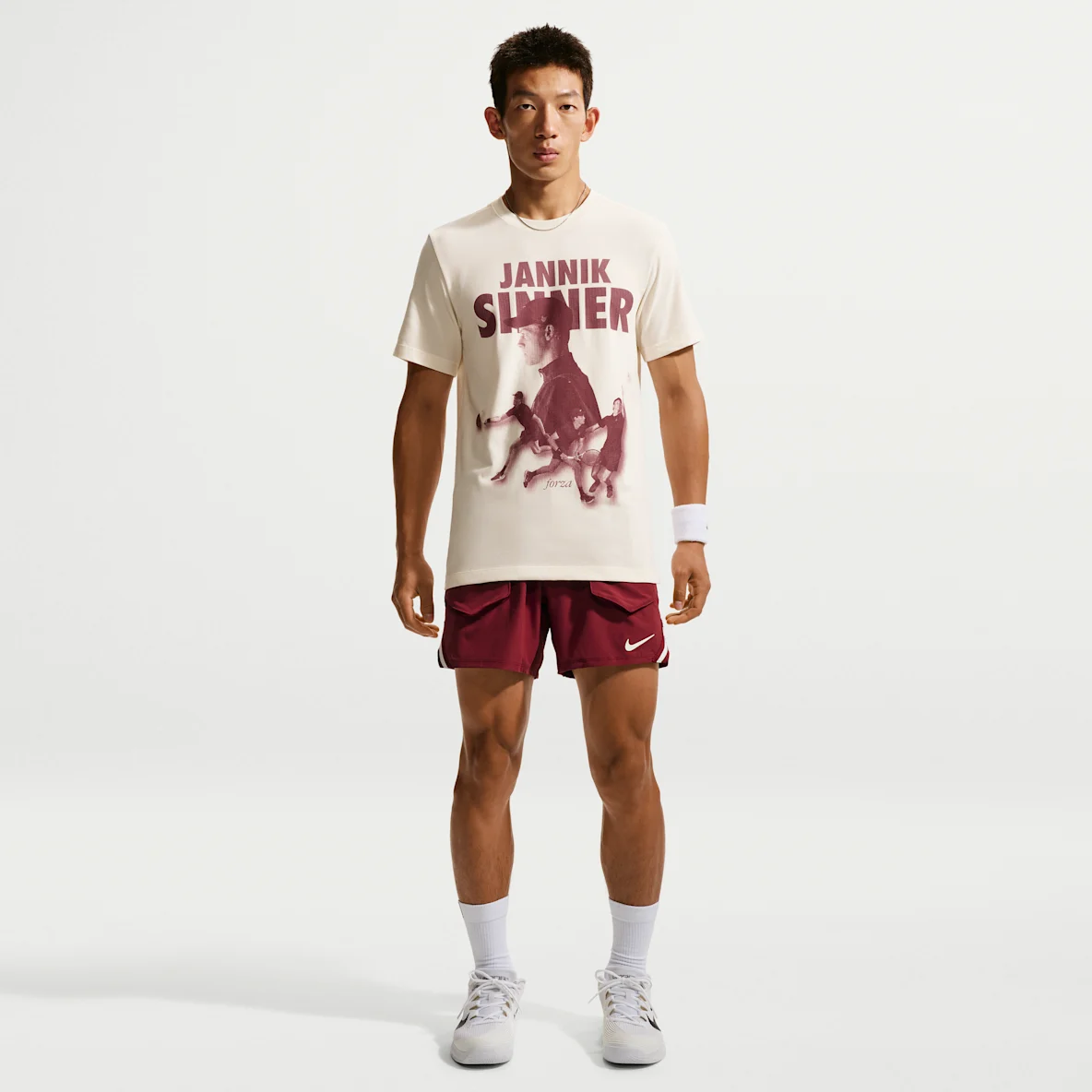 NikeCourt Slam กางเกงเทนนิสขาสั้น Dri-FIT ผู้ชาย